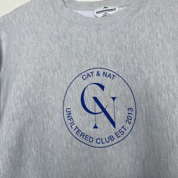 Cat And Nat Unfiltered Club EST 2013 Gray Crewneck Sweatshirt Women’s‎ 2XL - Picture 3 of 8